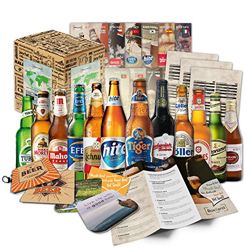 Cadeau de Noël pour hommes Bières du Monde (12x0, 33l) Noël autour du monde | Cadeaux de noel homme papa ami idée cadeau pour noel