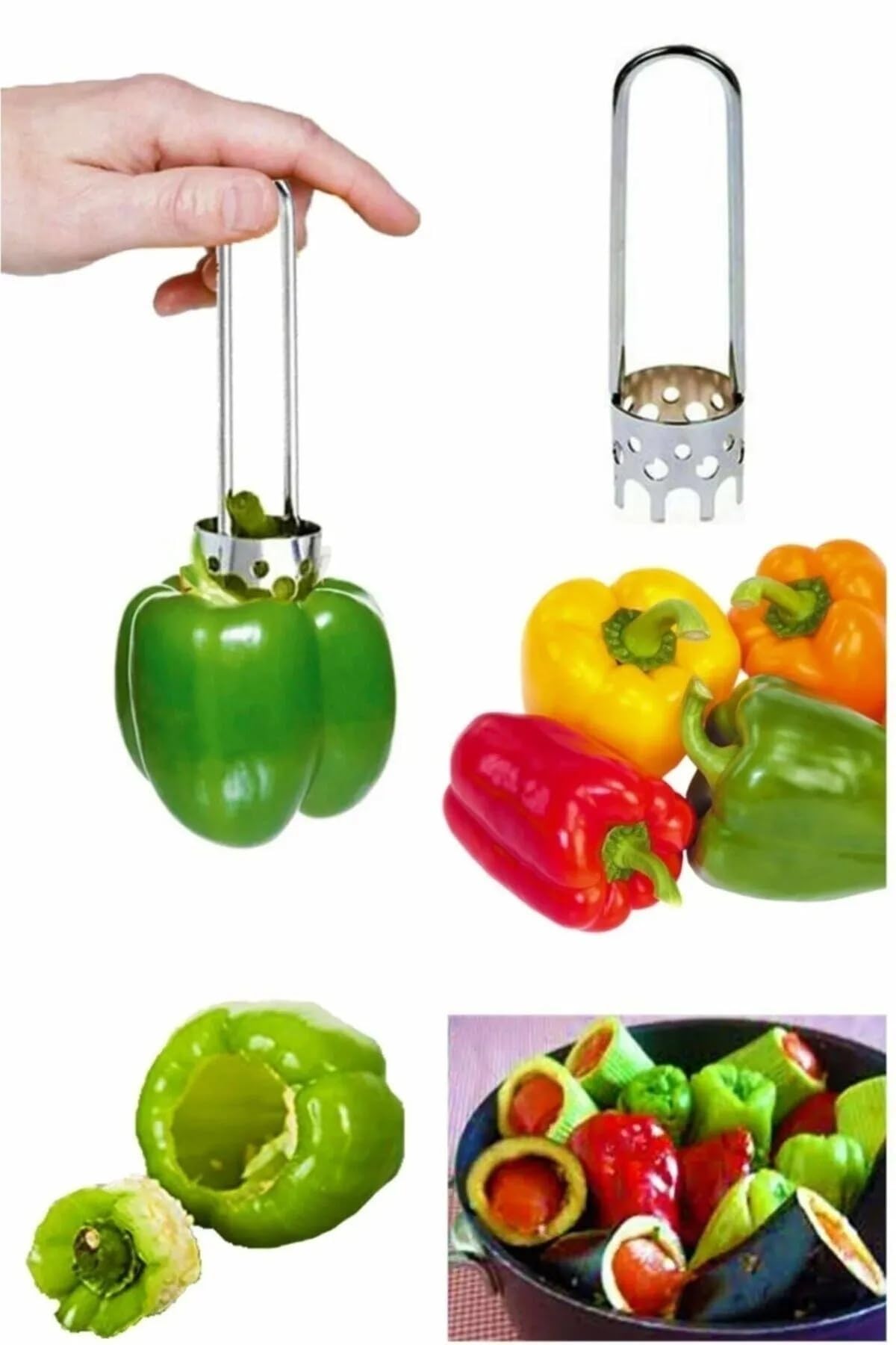 Pratik Dolma Biber Oyacağı - Kabak Oyacağı Paslanmaz Çelik Dolma Oyucu
