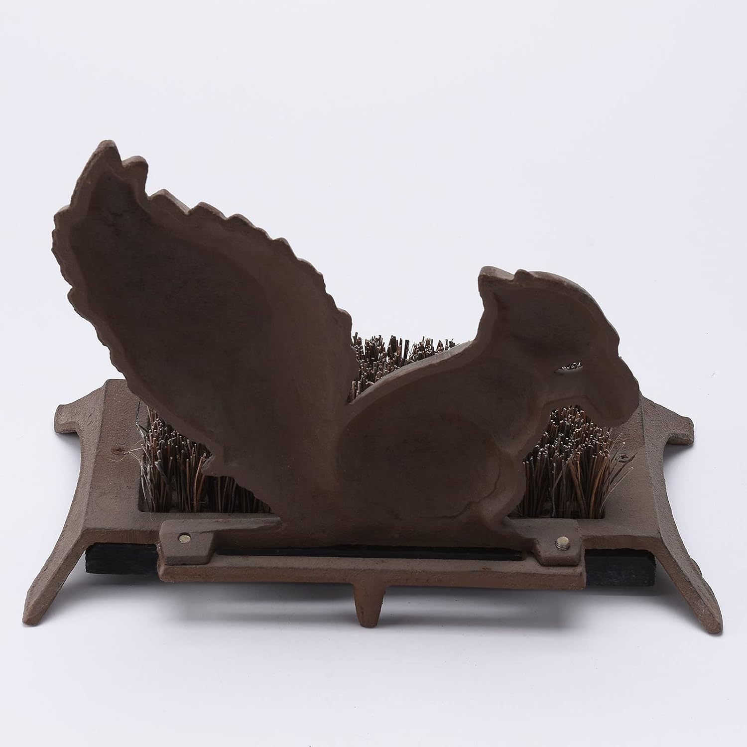 Cast Iron Squirrel Shoe Boot Scraper Brush for Farmhouse Garden Door Shoe Clean & Decor TQZDPT78