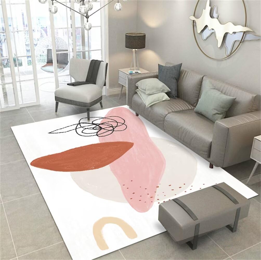 Tapis de couloir moderne 50x150 cm tapis de salon beige et doux