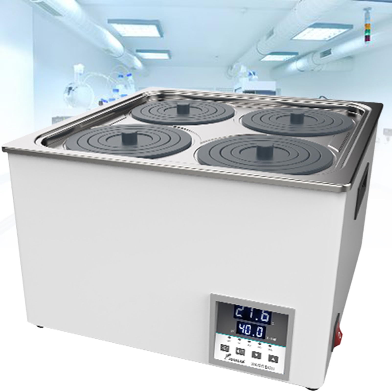 Sprzęt laboratoryjny Łaźnia wodna laboratoryjna, stała temperatura, cyfrowy wyświetlacz, sprzęt laboratoryjny, termostat, zbiornik,4Hole