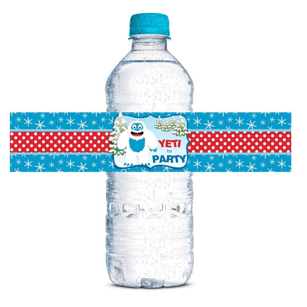 Étiquettes bouteille d'eau imperméables pour table de Noël enfant