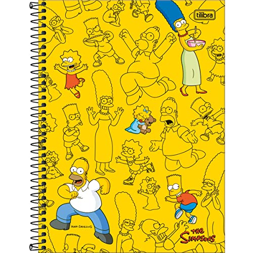 Caderno Espiral Capa Dura Universitário 10 Matérias Capricho 160 Folhas - The Simpsons personagens - Tilibra 1 61d3LCxIxFL