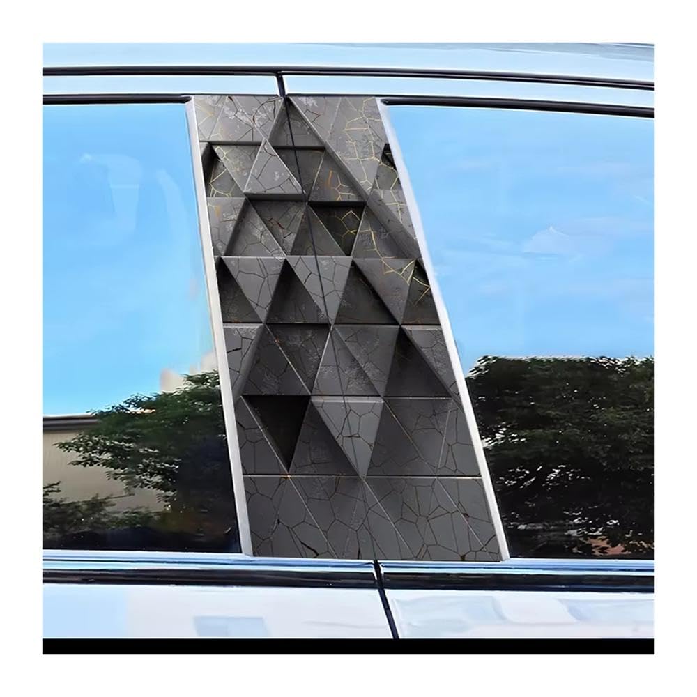 Bertdcx One Color 2 Car Center Pillar Stickers Geometric Crack B-Pillar Scratch Protection Sticker Auto Parts