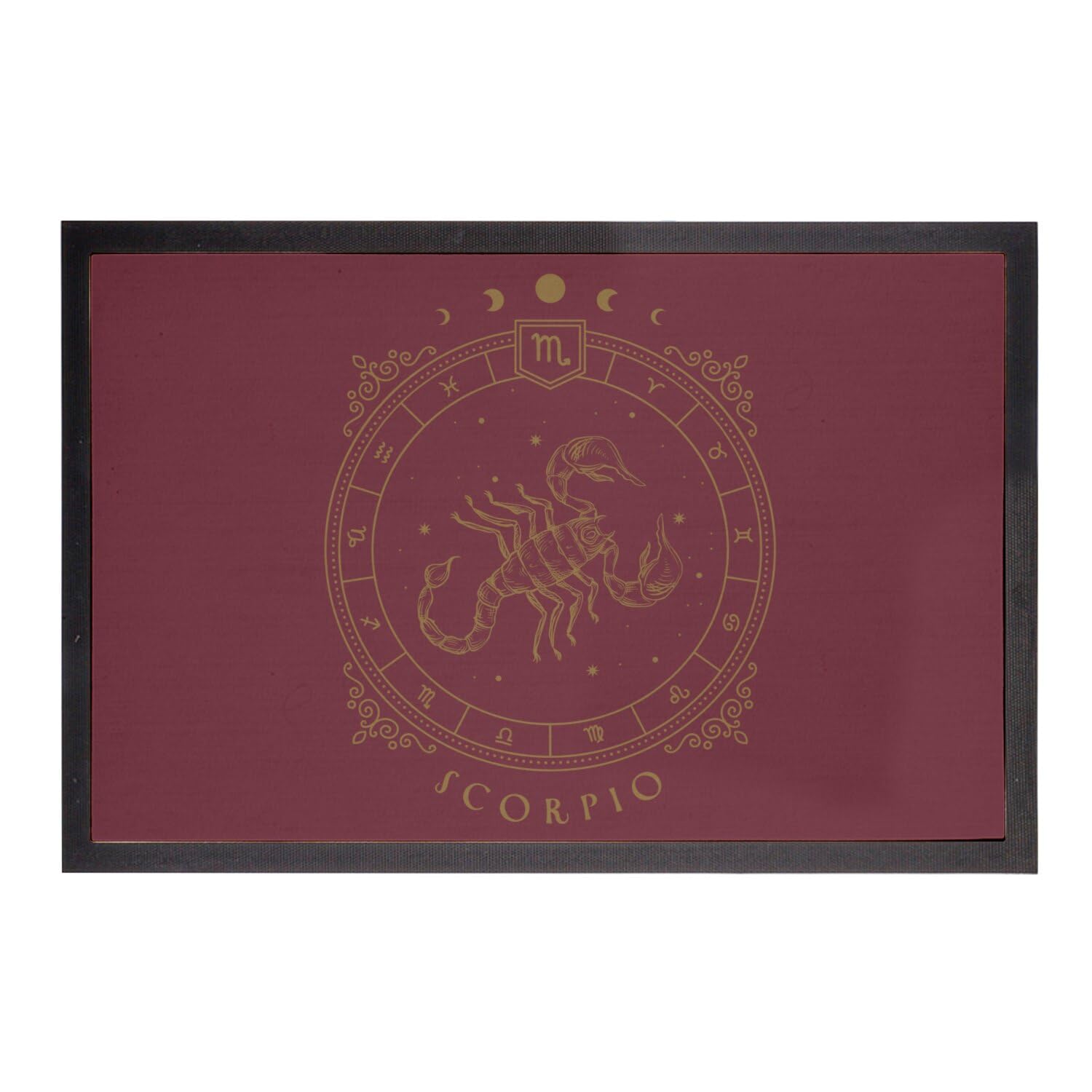 Paillasson Rouge Scorpio Tapis Entrée Évite Poussière Tarot