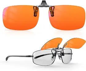 Goiteia Óculos Bloqueadores De Luz Azul Laranja, Clipe Para Enxaqueca, Óculos Para Jogos, Tensão Ocular/Sensível À Luz, Ajuda A Dormir