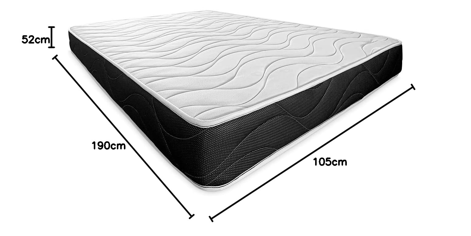 Somnia Descanso - Cama Completa con Colchón Bombay (Cara Invierno/Verano) + Somier Basic + 4 Patas, 105 x 190