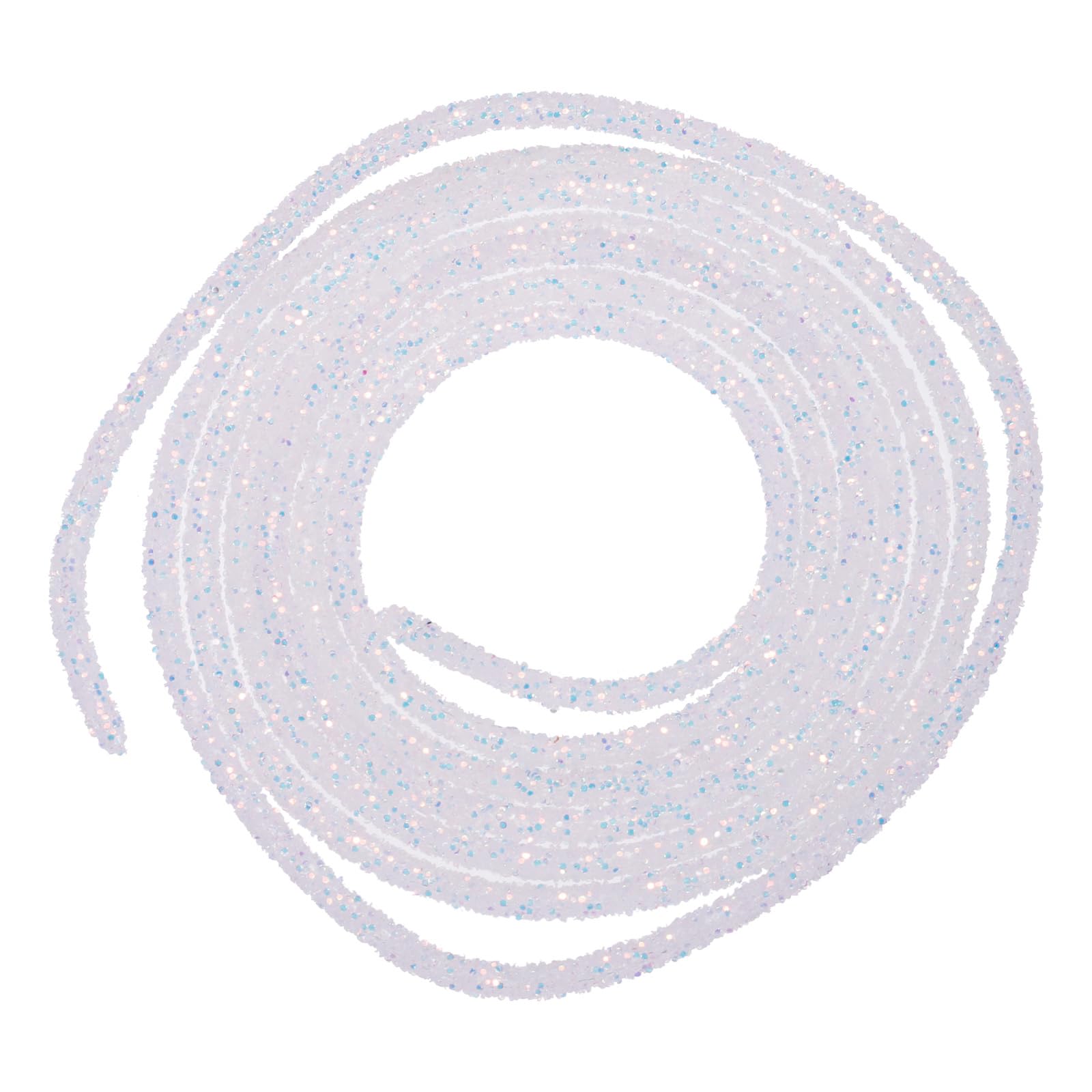 sourcing map 5 Yard 6mm 0.24 inch Glitter Sequins Rope Sequins Rhinestone Tube Cord for DIY Wedding Dresses Costume Clothing Shoes Jewelry Accessory Clear White — view 126