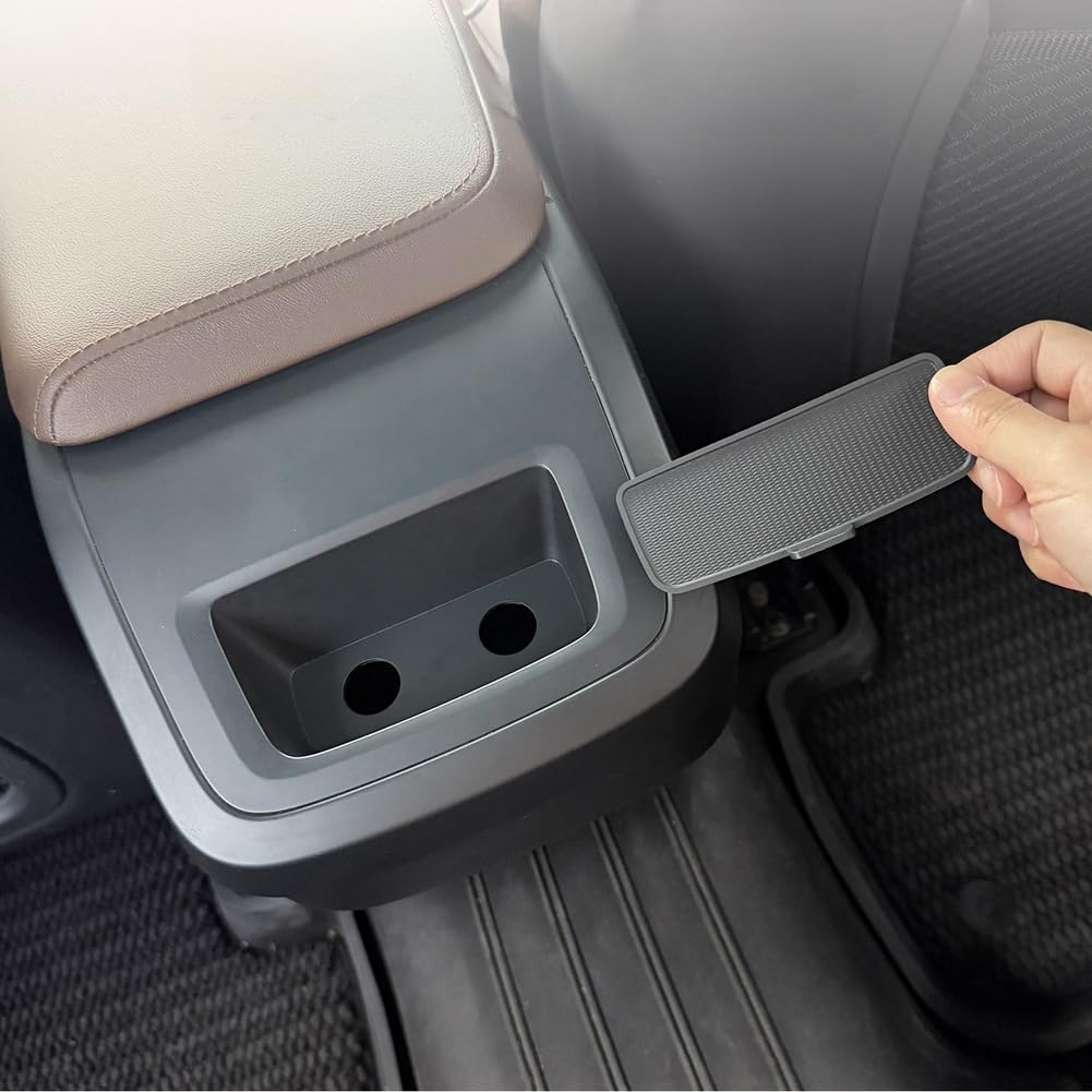 Base de goma gris para reposabrazos Xc60 V90 S60 (2015-2026) Xc90 TPE, almohadilla de almacenamiento antideslizante con soporte electrostático