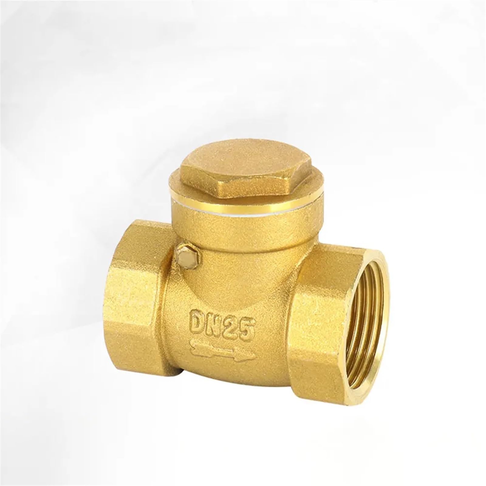 Valvola di ritegno a Battente in Ottone con Filettatura Femmina 1/2" 3/4" 1" 1-1/4" 1-1/2" 2" Non Ritorno unidirezionale(BSPP Better,1.5 inch)