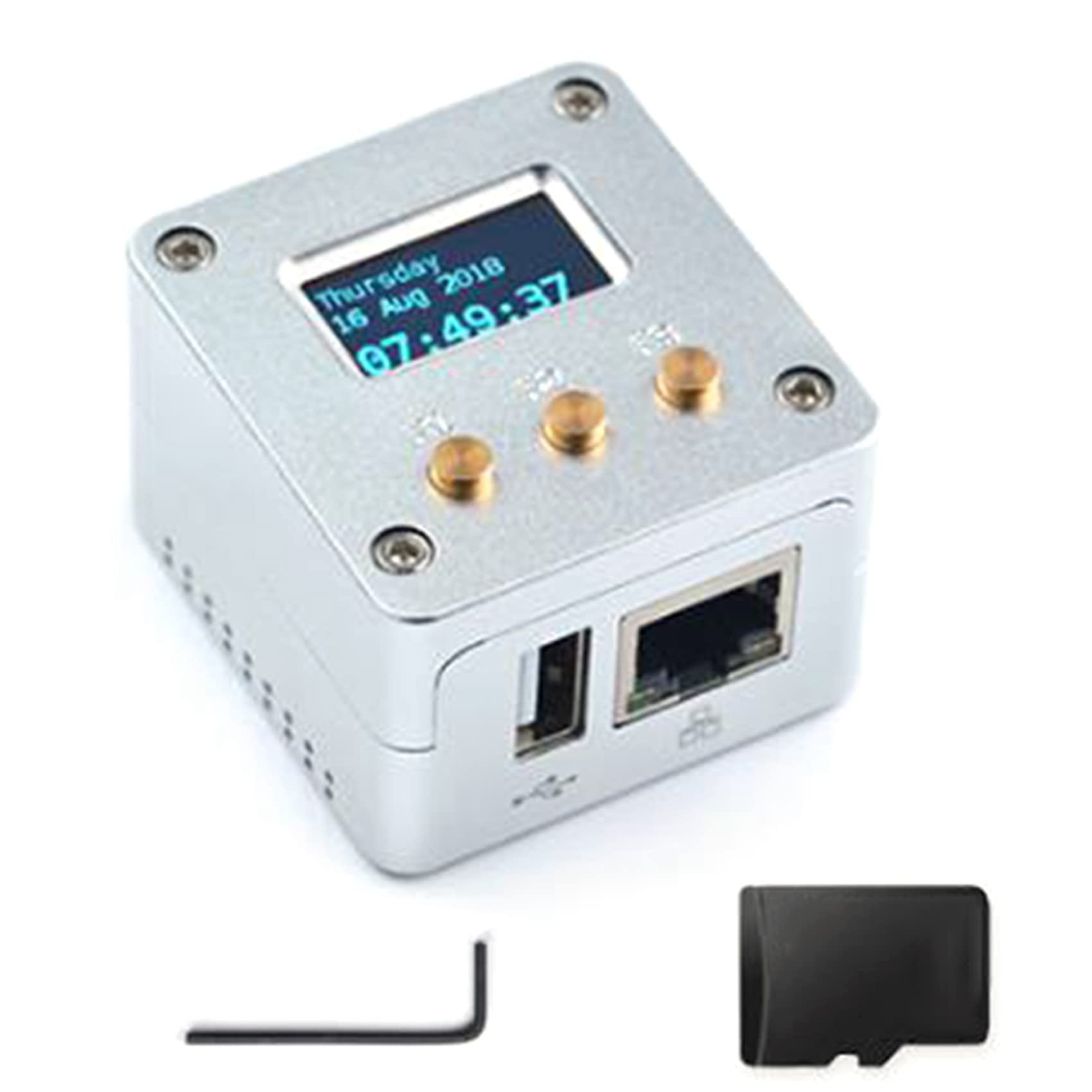 NanoPi NEO + OLED-Display + MetallgehäUse-Kit Open Source H3-Entwicklungsboard 512 MB DDR3-RAM Openwrt Armbian