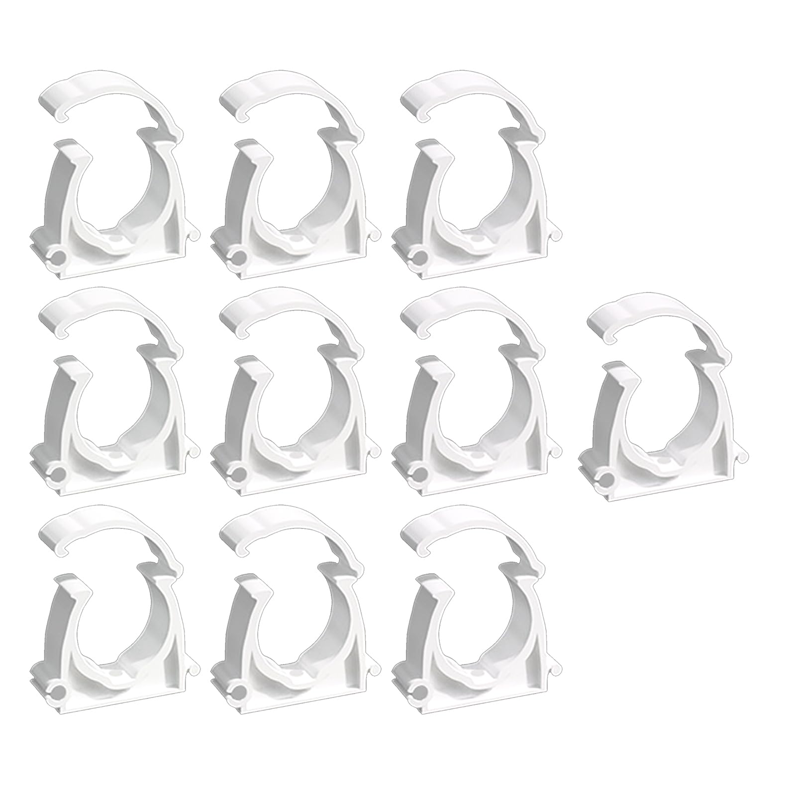 10Pcs Water Pipe Clamps Round Shaped Pipe Clamps Clip with Fixing Clip Water and Tubing Hoses Hangers Round Shaped Bracket