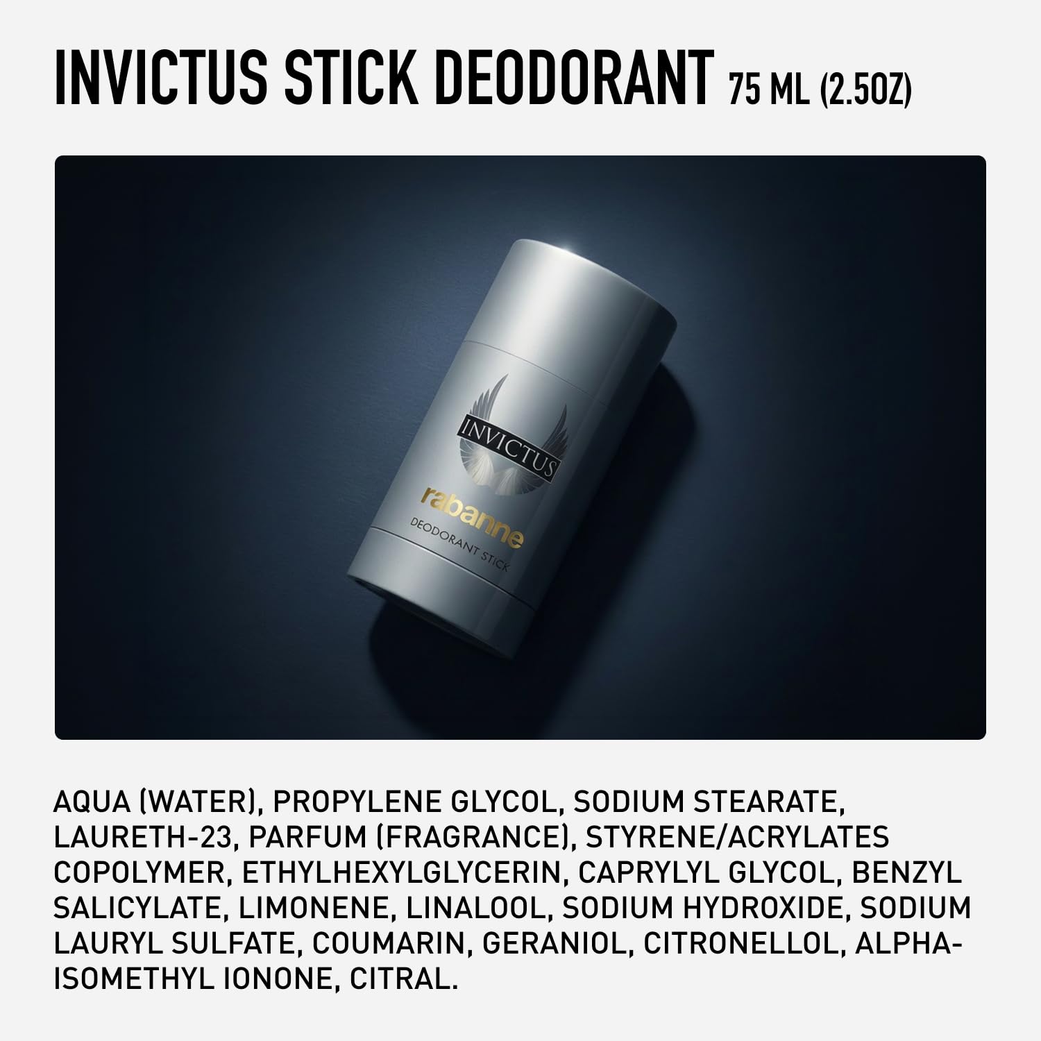 Rabanne Invictus Deodorant Stick for Men - Woody Aquatic Scent with Long Lasting Protection - Vibrant Sensual Body Spray Deodorant from Paris - Champion's All-Day Freshness, 2.5 oz - Image 7