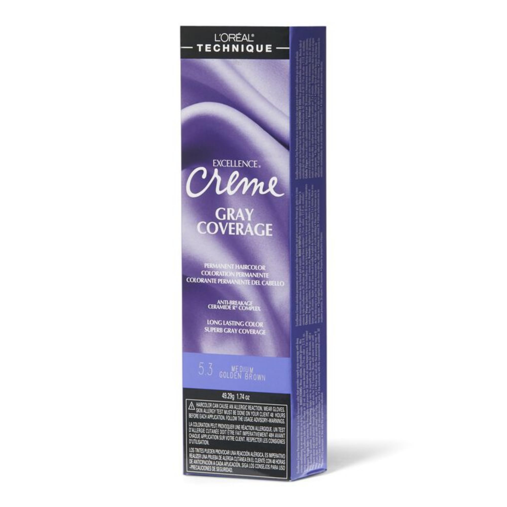 L'OREAL TECHNIQUE Excellence Creme Permanent Hair Color, Medium Golden Brown No.5.3