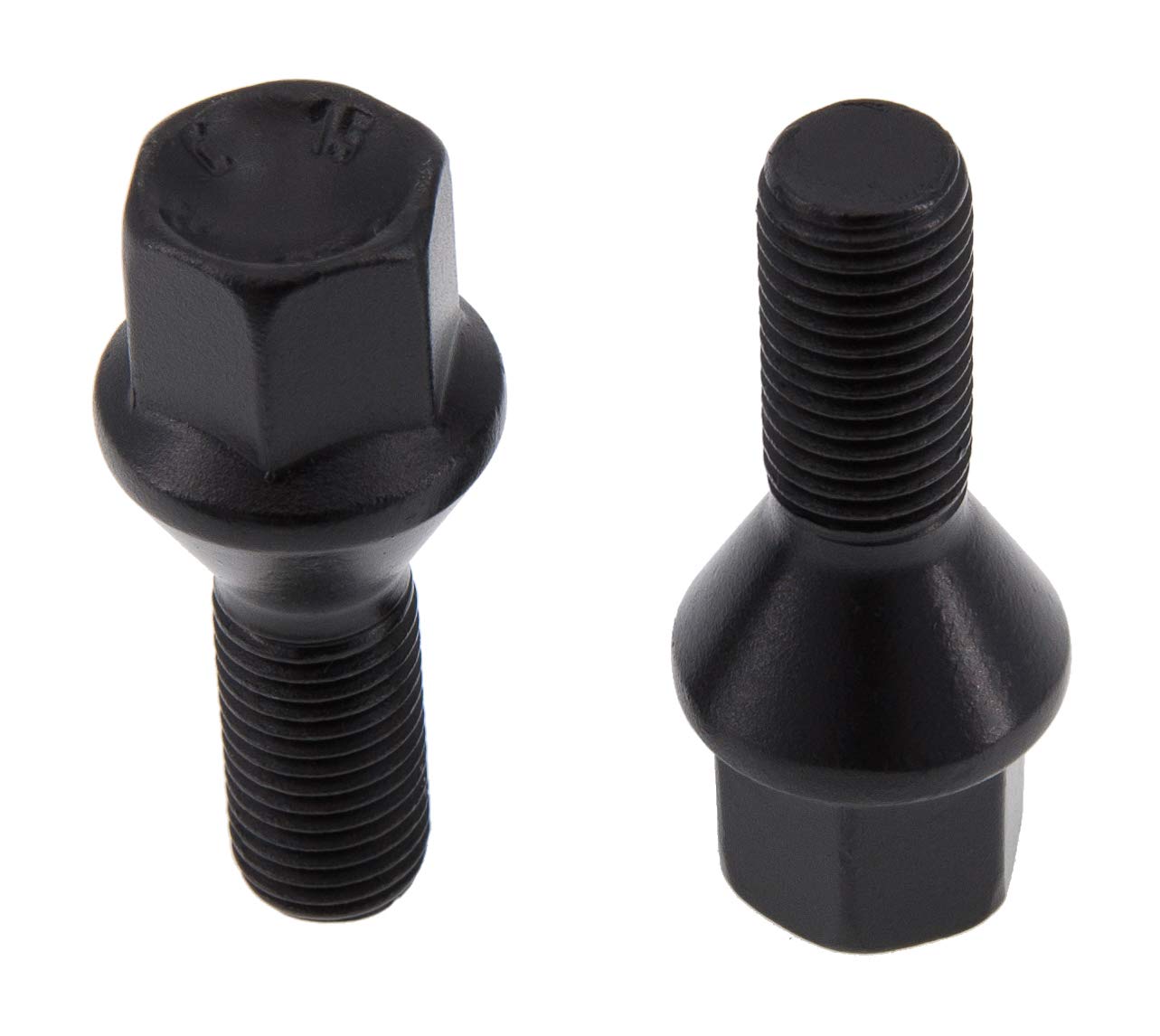 levando 20 sztuk śrub do kół M14 x 1,25 40 mm długość trzonu stożkowego 60° SW17 – zestaw sworzni kół z 20 śrubami do kół w jakości OE, do felg aluminiowych i wymiany opon, kolor czarny