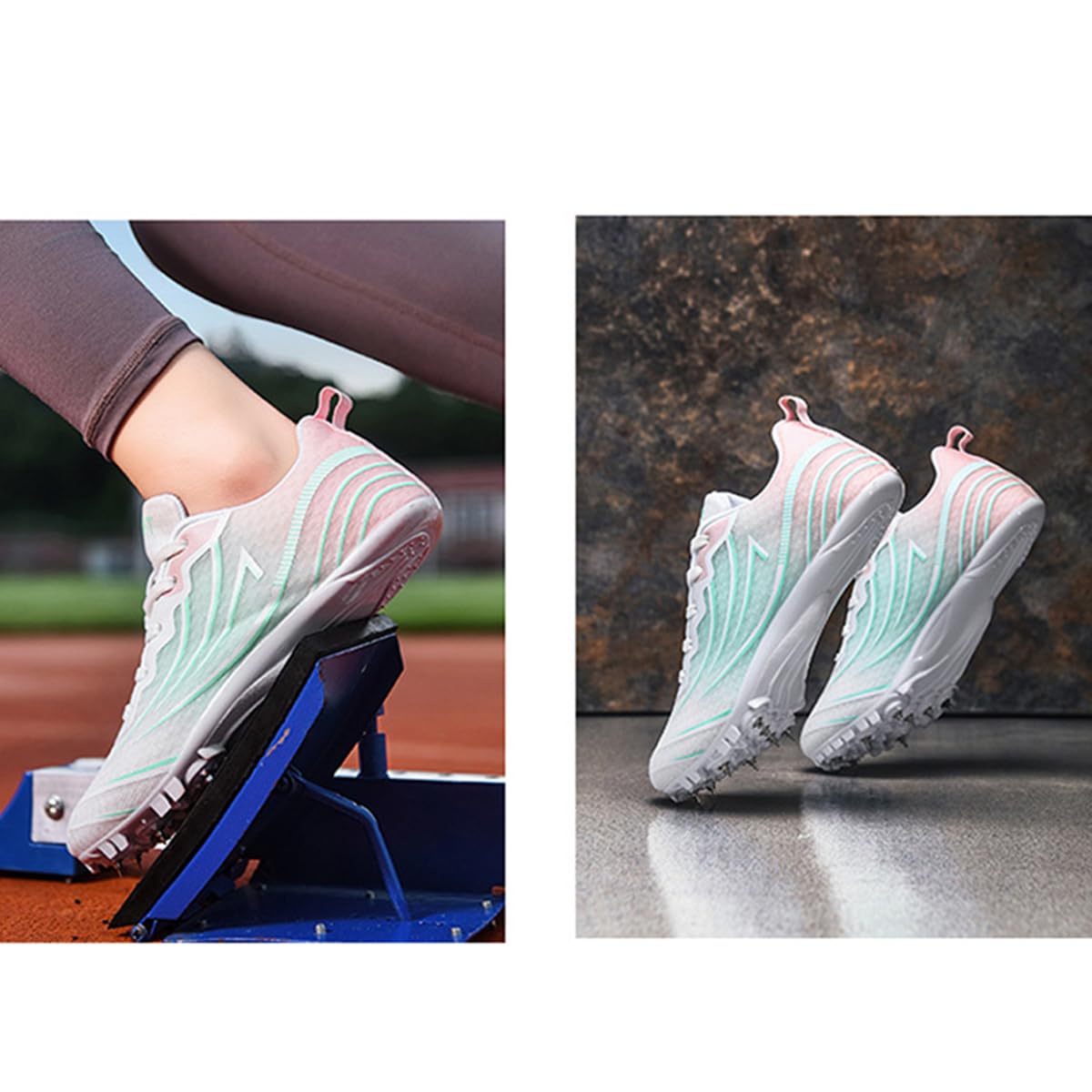 Leichtathletikschuhe für Damen, Kinder Jungen Rennschuhe 100–400 m Laufschuhe Spikes professionelle Sprint-Sport-Sneaker
