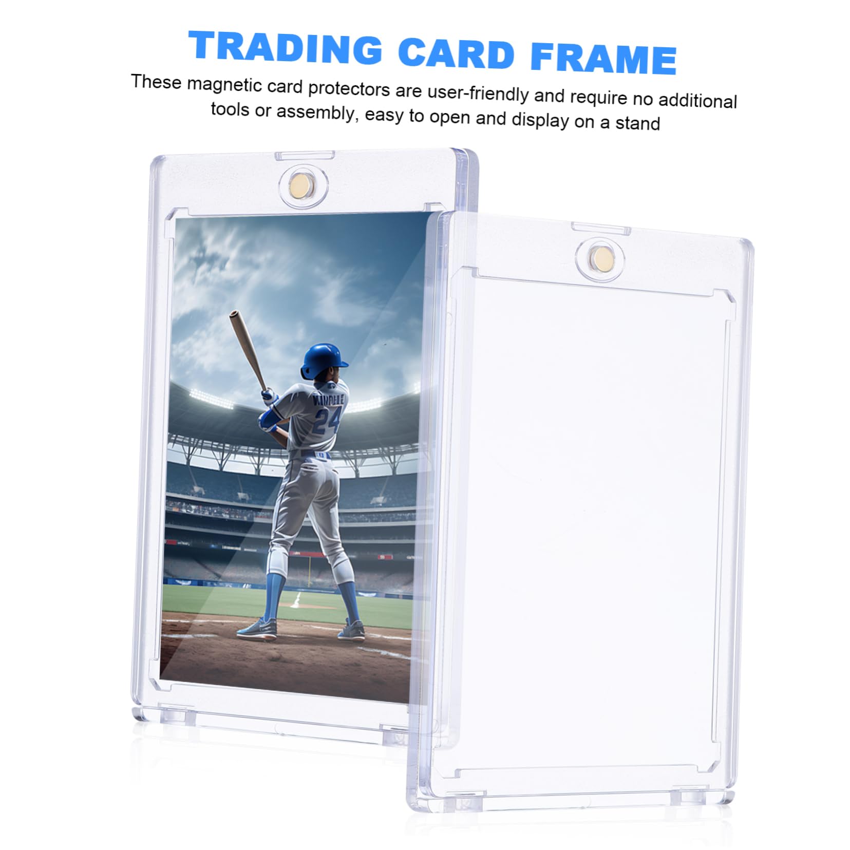 BESTonZON 18stücke Teiliges Magnetischer Kartenhalter Mit Uv-schutz Transparente Schutzhüllen Für Sammelkarten Baseballkarten Und Trading Cards Einfache Handhabung Und Klare Sichtbarkeit