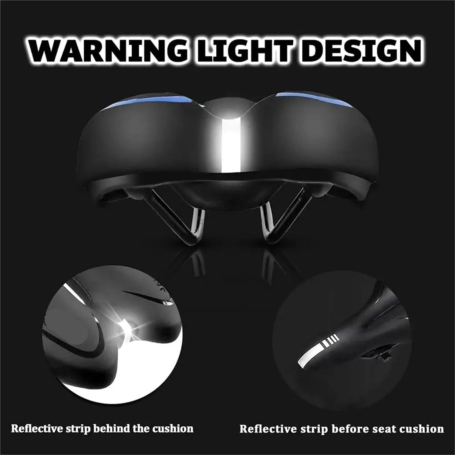 PU Leather Gel Bicycle Saddle Comfortable Soft Cushion for MTB Mountain Road & Exercise Bikes