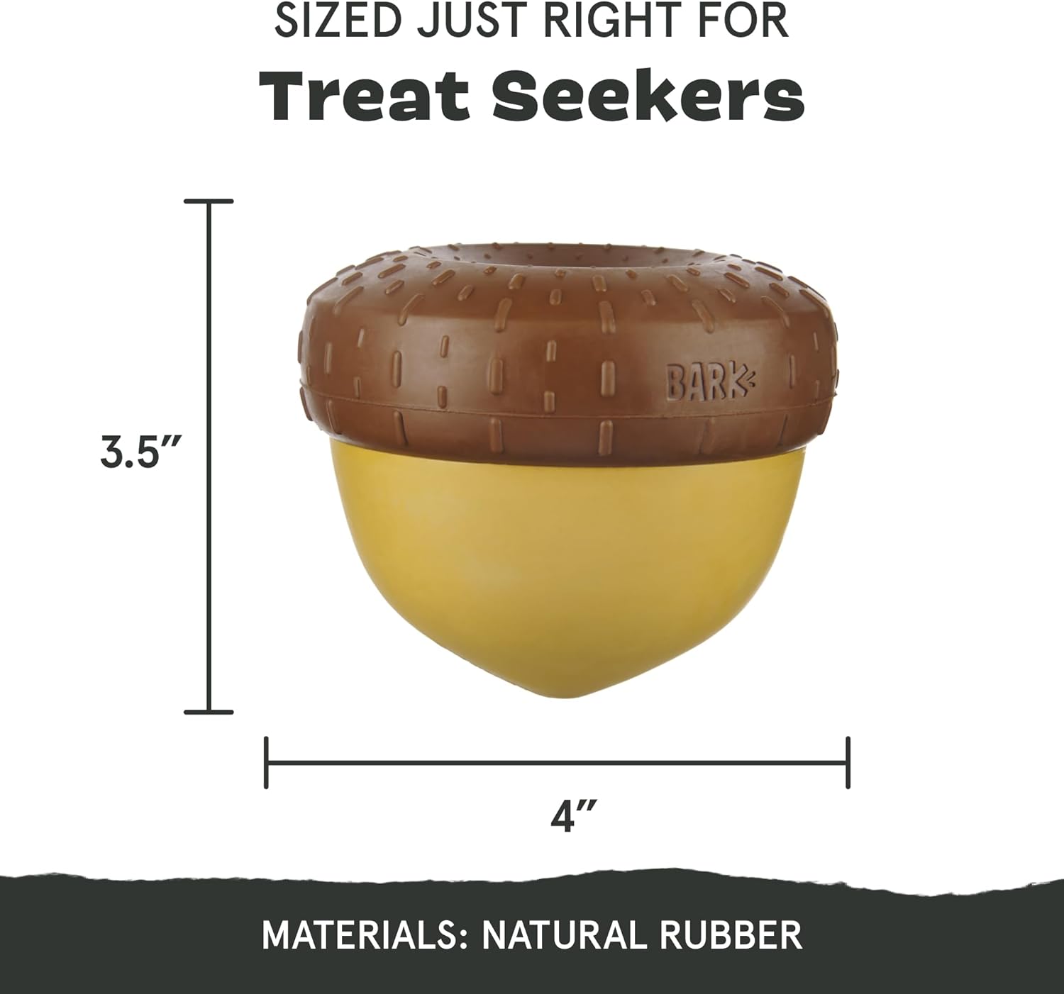 Barkbox Super Chewer Dog Toy & Treat Bundle – Acornucopia Treat-Dispensing Rubber Chew Toy with Go Nutty Honey Peanut Soft-Baked Dog Treats