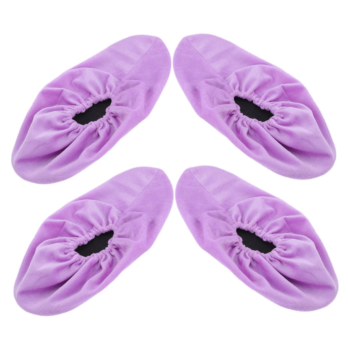 GRIRIW 2Pairs Bowling Shoe Covers for Women Non Slip Indoor Bowling Accessories Durable Soft Lint Material Elastic Fit for Enhanced Sports Performance Reusable and Washable Violet