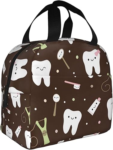 Miniatura 2 de SXIKON Lonchera para dentistas, higienista dental para mujeres y hombres, bolsa de picnic aislada, hielera térmica, bonita bolsa de mano para