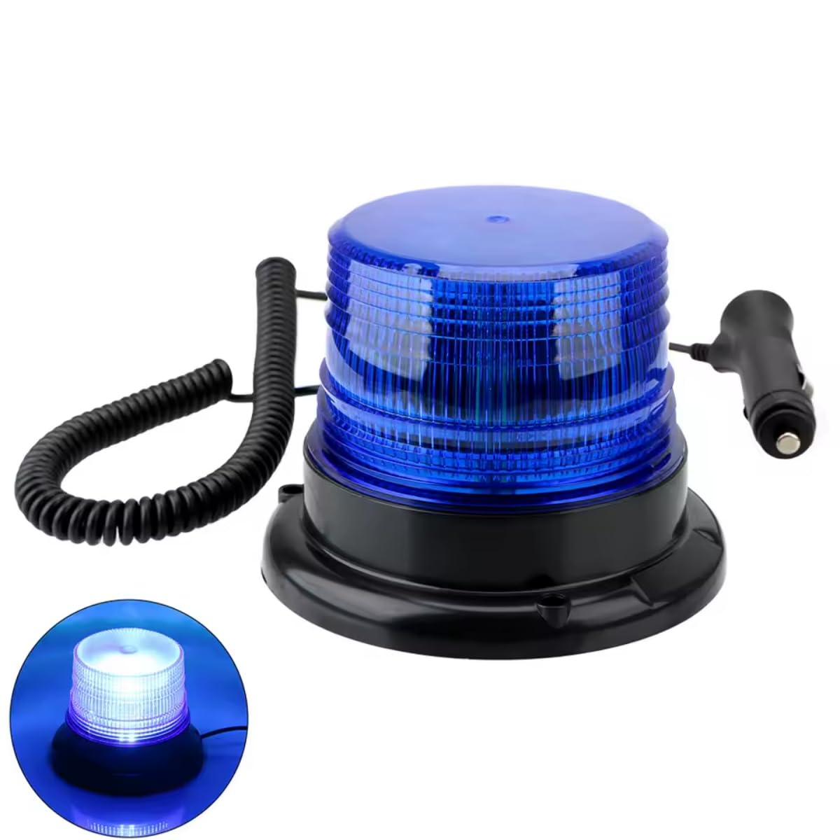 Giroflex LED Azul 12V/24V, Luz de Emergência Strobo, Sinalizador de Alta Potência para