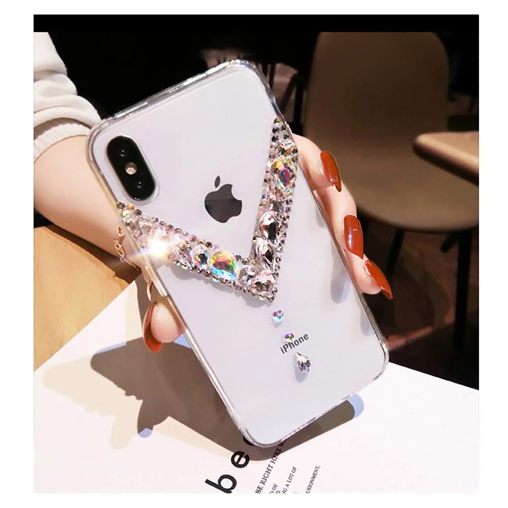 Glitzer Diamant Hülle Für IPhone 12 Pro Max (6.7 Zoll) - Mit Drehbarem Ringständer, Transparent