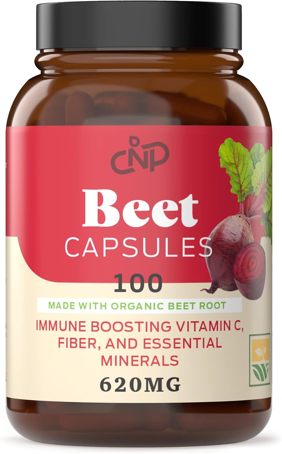 Organic Beet Root Capsules - Made in The USA, Naturally Boost Energy, Stamina, & Nitric Oxide with a Pure Organic Beet Root Supplement