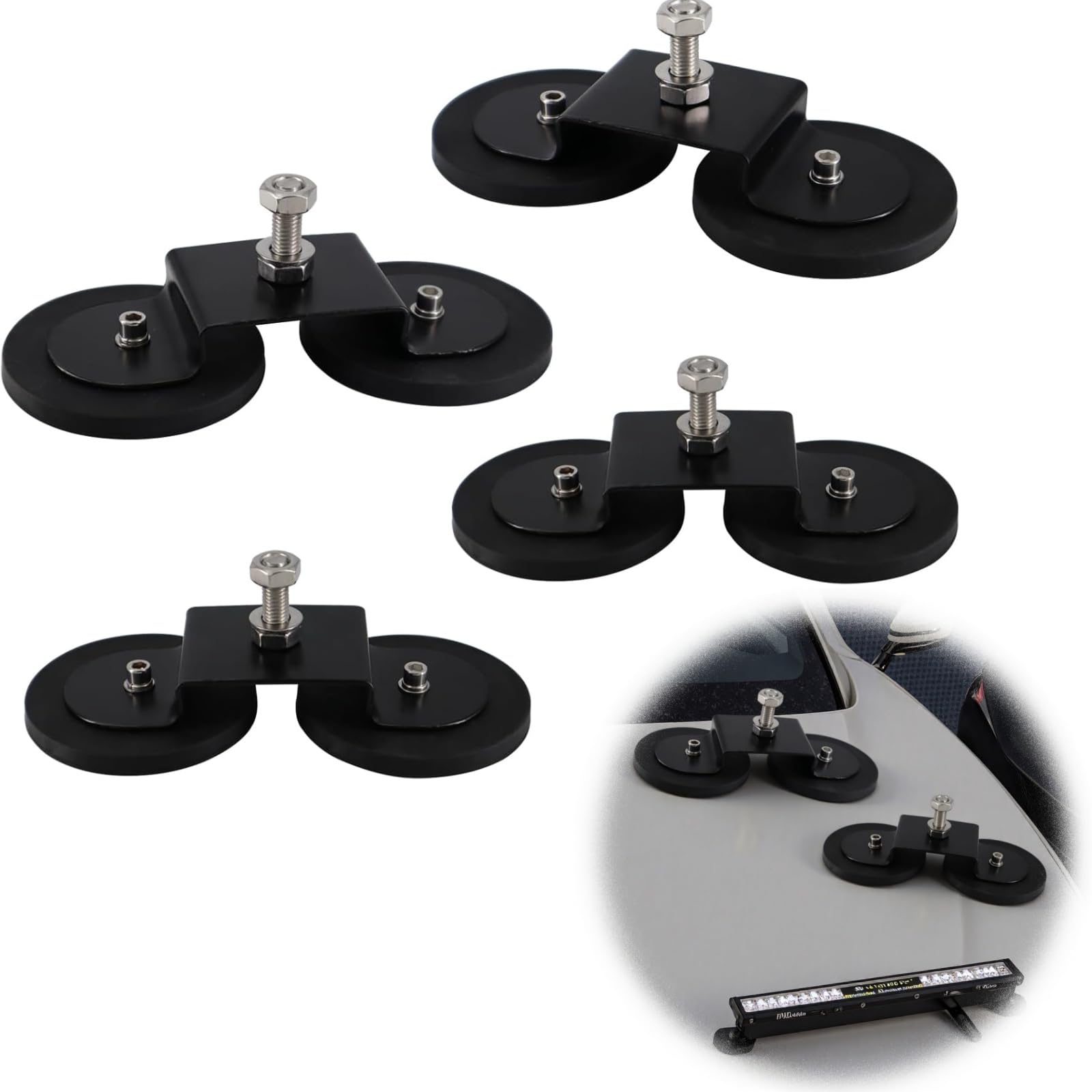 Adahill 4PCS Magnetic Roof Mount Kit - Strong Magnet Holders with Universal Fit for Gen 2 Internet Satellite - Compatible with Car, Boat