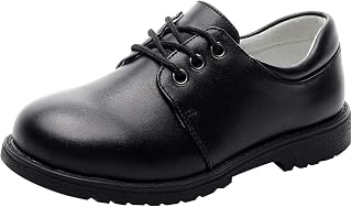 rismart Jungen Oxford Schuhe mit Runder Zehenkappe Formelle Schulschuhe
