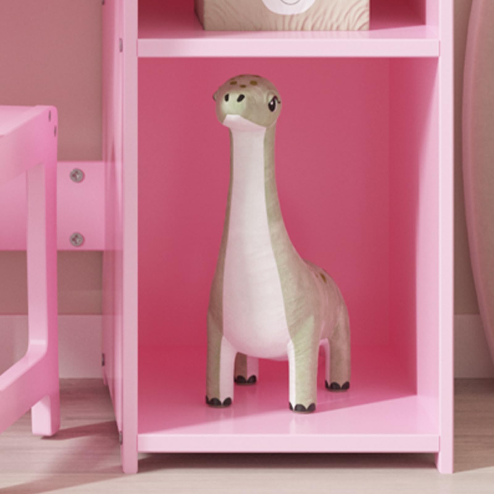 Set di tavolo e sedia da trucco principessa per ragazze, scrivania in legno per bambini con specchio illuminato pieghevole in tre parti, cassetto portaoggetti, piano staccabile, sedia con