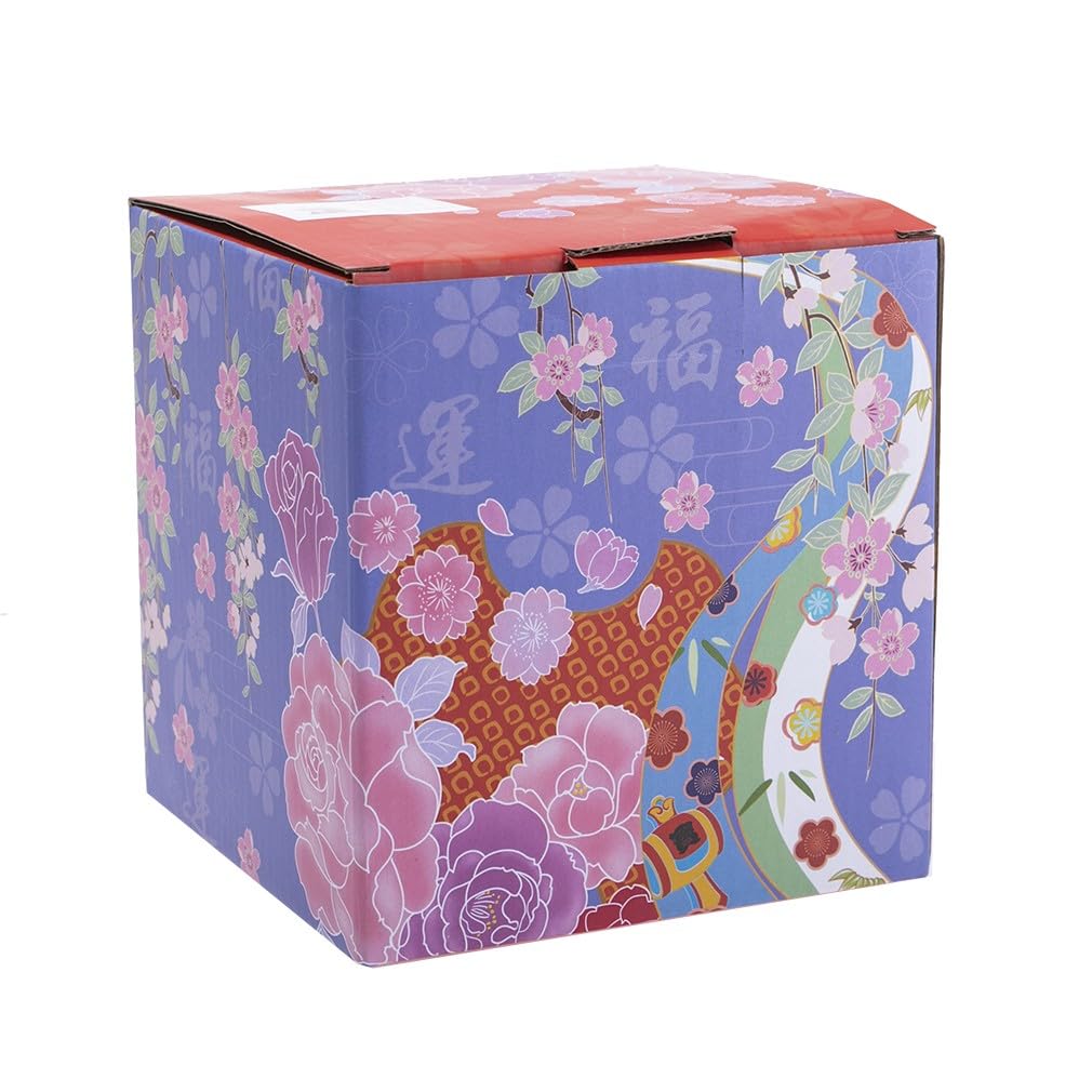lachineuse - Gatto Maneki Neko - Statuetta giapponese del gatto fortunato - Braccio mobile - Oggetto decorativo kawaii - Porcellana del gatto fortunato - Fortuna, felicità, fortuna
