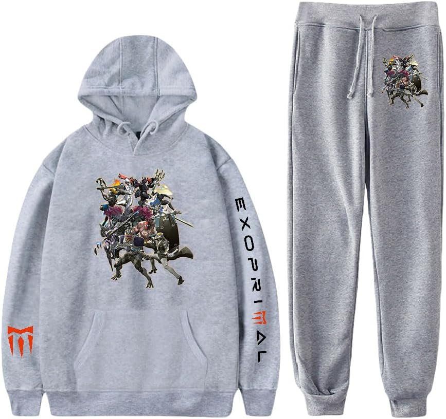 PAJOMLAG New Game Exoprimal 2D Fall Suit Hoodies Sportswear Hooded Ankle Banded Pant Two Piece Set