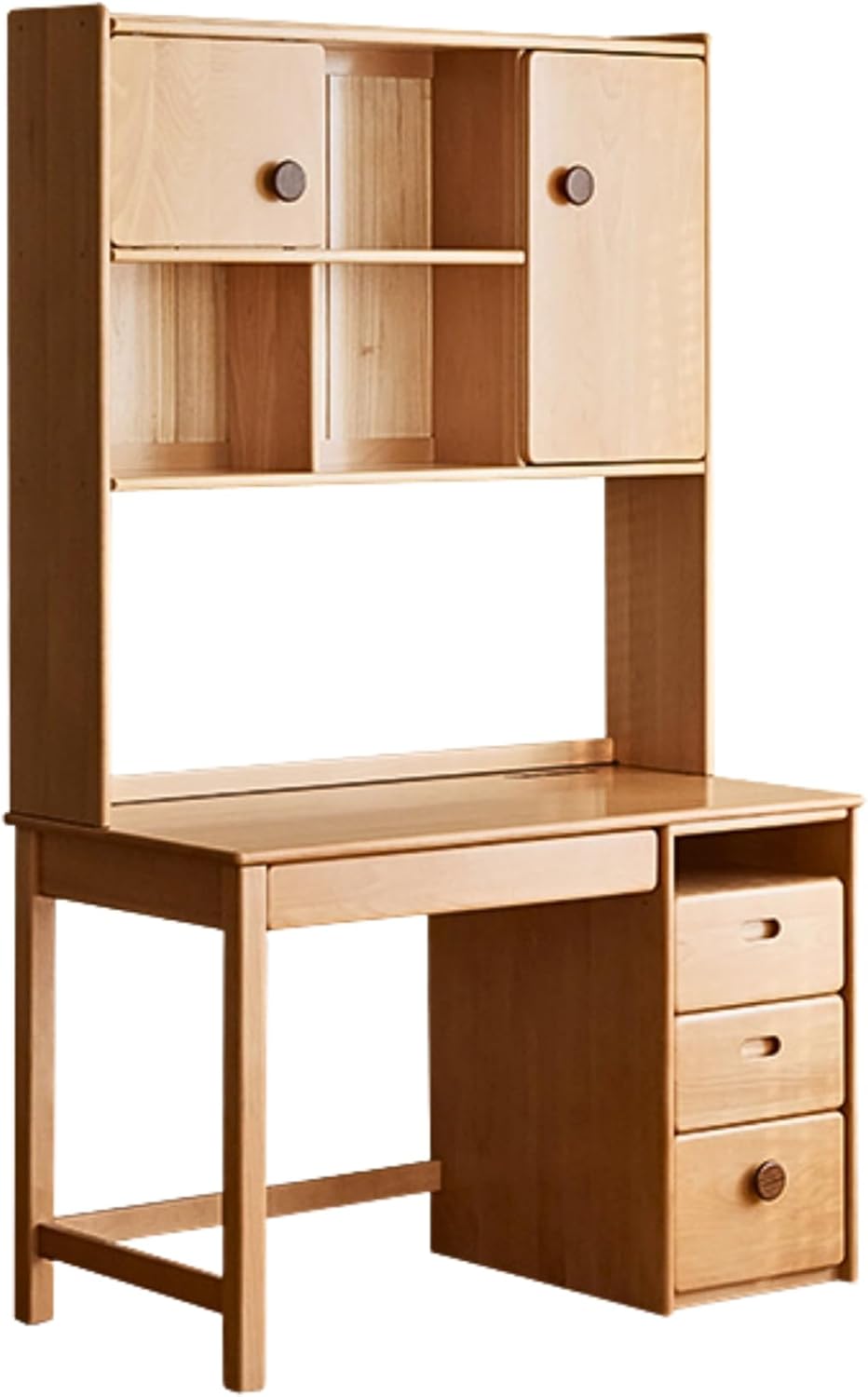 GVAwood Beech Solid Wood Combination Simple Kids Desk 39.4x23.6x29.5 inch/ 100x60x75сm/ Natural Wood Color/Desk