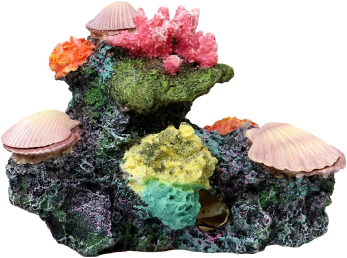 BESPORTBLE Colorful Artificial Coral Aquarium Decorations Resin Fish Tank Plants Unique Underwater Landscape for Aquariums Fish Tanks Easy to Clean No Fertilizer Needed