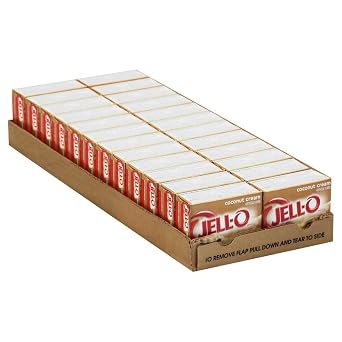 Jello Instant Coconut Pudding, 3.4 Ounce -- 24 Case