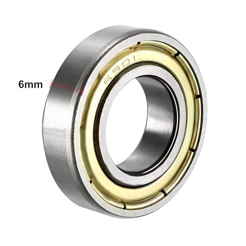 Miniatura 9 de uxcell 6001ZZ Rodamiento de bolas de 0.472 in x 1.102 in x 0.315 in, doble blindado 6001-2Z 80101, rodamientos profundos de acero de alto carbono Z1