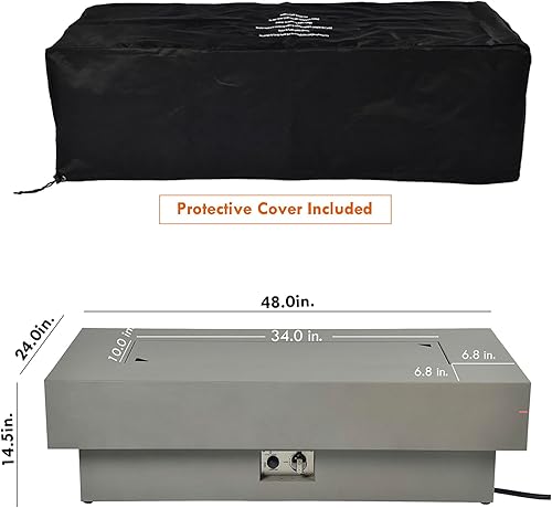 Miniatura 18 de Fogata de propano para exteriores de 32.5 pulgadas con cubierta de tanque de 20 libras, fogatas de propano de 50,000 BTU para patio exterior