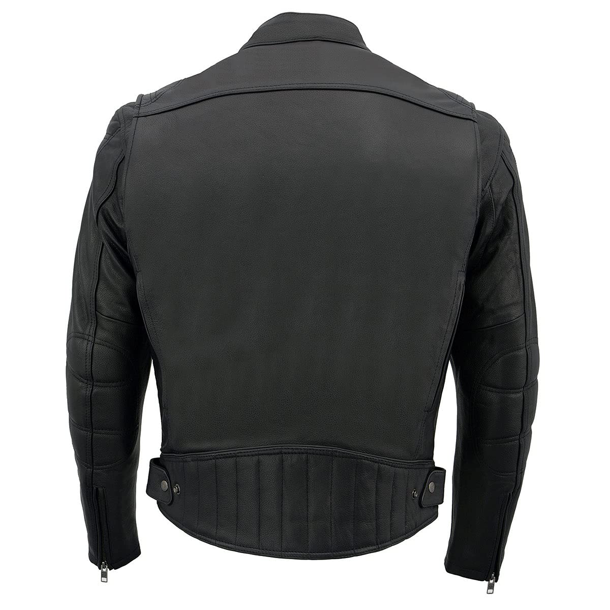 Milwaukee Leather MLM1560 Mens Black Long Body and Vented Motorcycle Leather Jacket — view 3