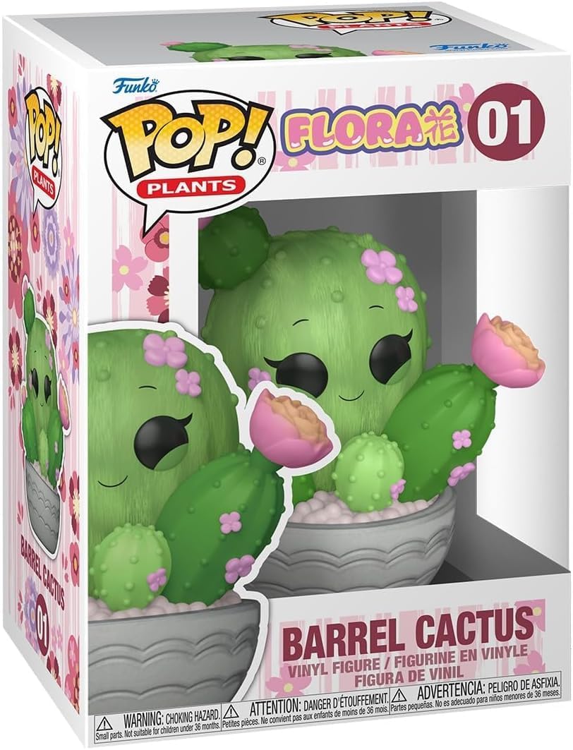 POP Funko Kawaii Plants: Flora - Barrel Cactus Vinyl Figure (Bundled with Compatible Box Protector Case), Multicolor, 3.75 Inches