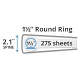 Averyamp;reg; Economy Reference View Binder, 1-1/2in Capacity, Black – view 3