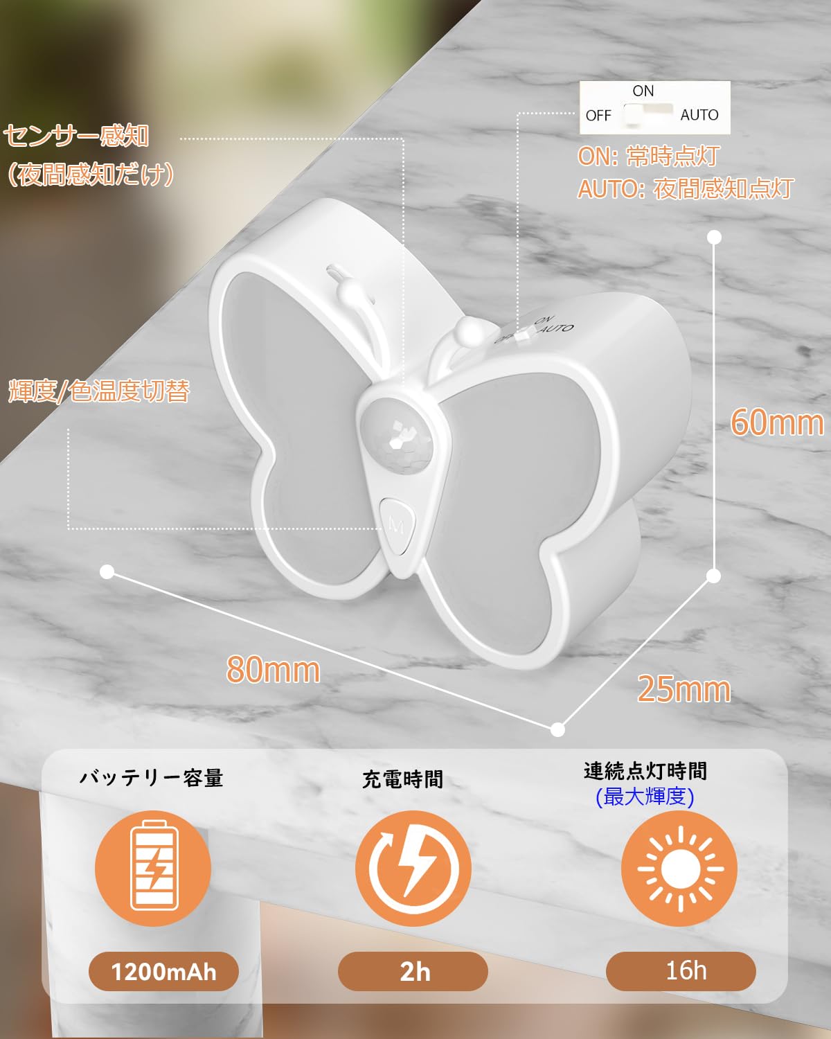 LED人感センサーライト 室内 間接照明 ナイトライト フットライト 足元灯 屋内 コンセント不要 玄関 階段 廊下 トイレ 洗面所 子供部屋 寝室 マグネット付き USB充電 Type C (1個)