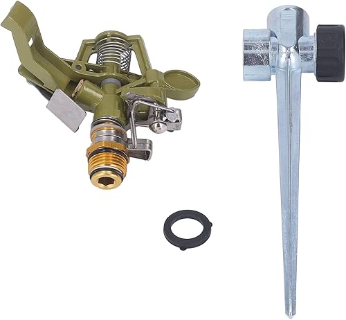 Miniatura 7 de 4 juegos de rociadores de riego de jardín, rosca hembra G34 de 360 grados, rociador giratorio automático para riego de patio, césped y césped