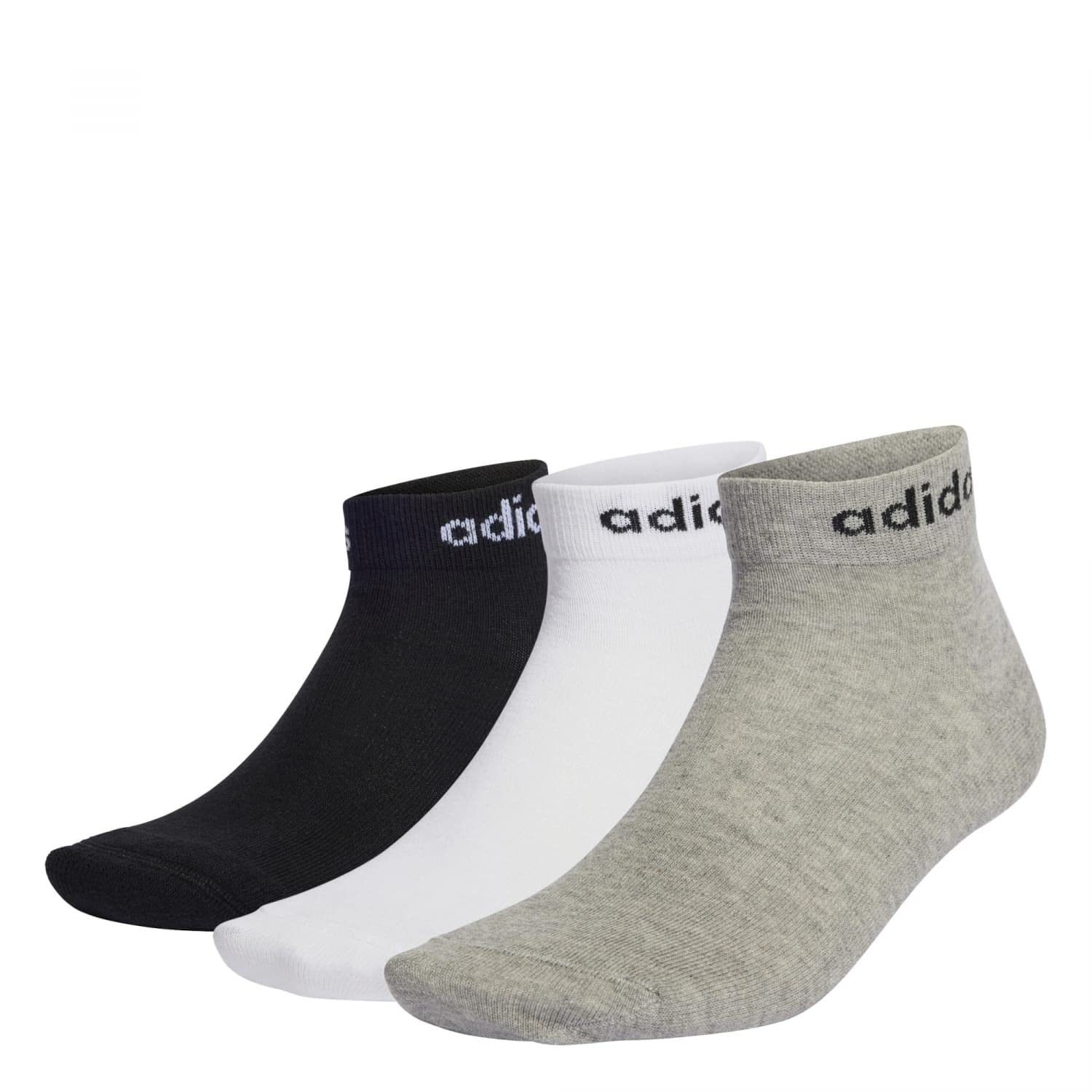 adidas Think Linear Ankle Socks 3 Pairs Calcetines Unisex adulto (Pack de 3)