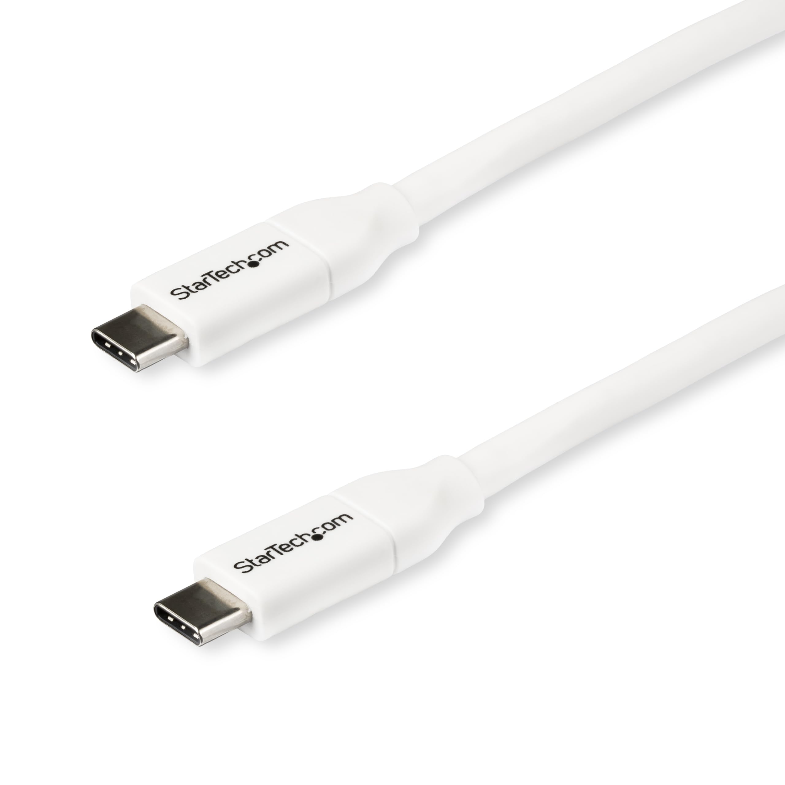 Startech.com White Usb-C To Usb-C Cable W/ 5A Pd - M/M - 2 M (6 Ft.)