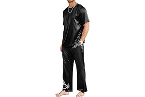 Ekouaer Men's Satin Pajama Set: Luxurious Silk Loungewear for Restful Nights
