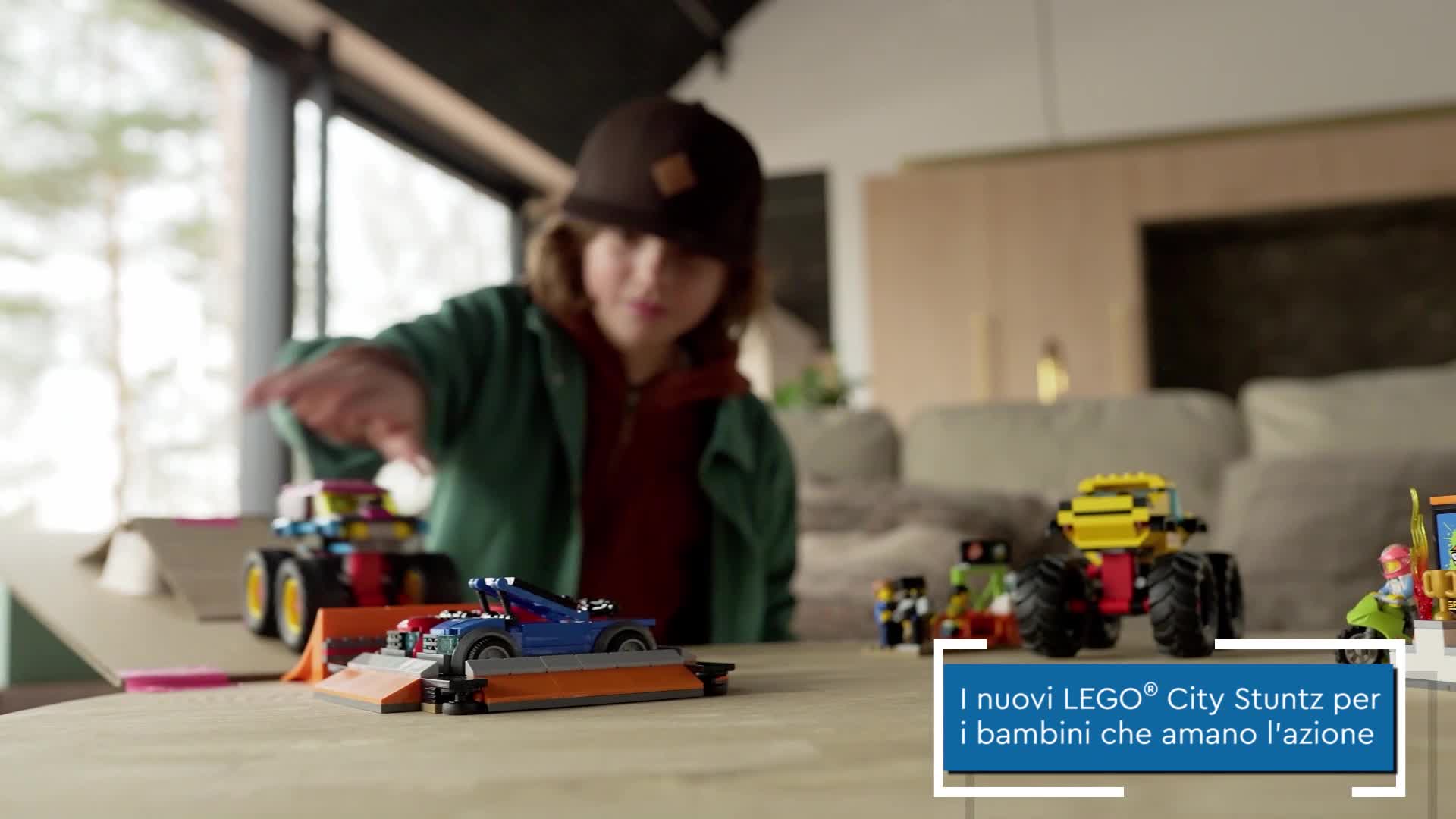 LEGO 60295 City Stuntz Arena dello Stunt Show 7 lego LEGO-City-Stuntz-Arena-dello-Stunt-Show-Set-con-2-Monster-Truck-Giocattolo-2-Automobiline-Moto-Giocattolo-con-Meccanismo-a-Spinta-60295