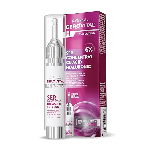 Suero facial concentrado antiarrugas rico en ácido hialurónico, rellena y suaviza las arrugas, mejora la elasticidad y firmeza de la piel, 0.3 fl