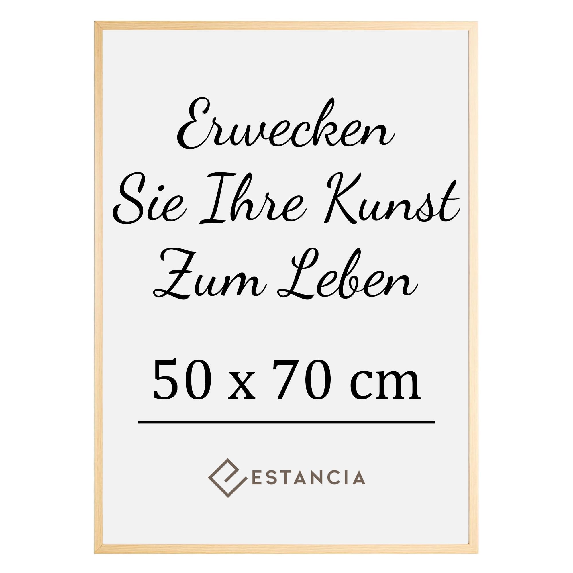 Ramka na Zdjęcia 50 × 70 cm, Dąb, Nowoczesna Drewniana Rama Portretowa z Pleksi Odpornej na Pęknięcia, Rama Obrazowa 70 × 50 cm, Stylowa Drewniana Oprawa z Dębu