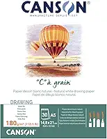 CANSON C à Grain, Papel para Desenho em Bloco, Gramatura 180 g/m², Tamanho A5